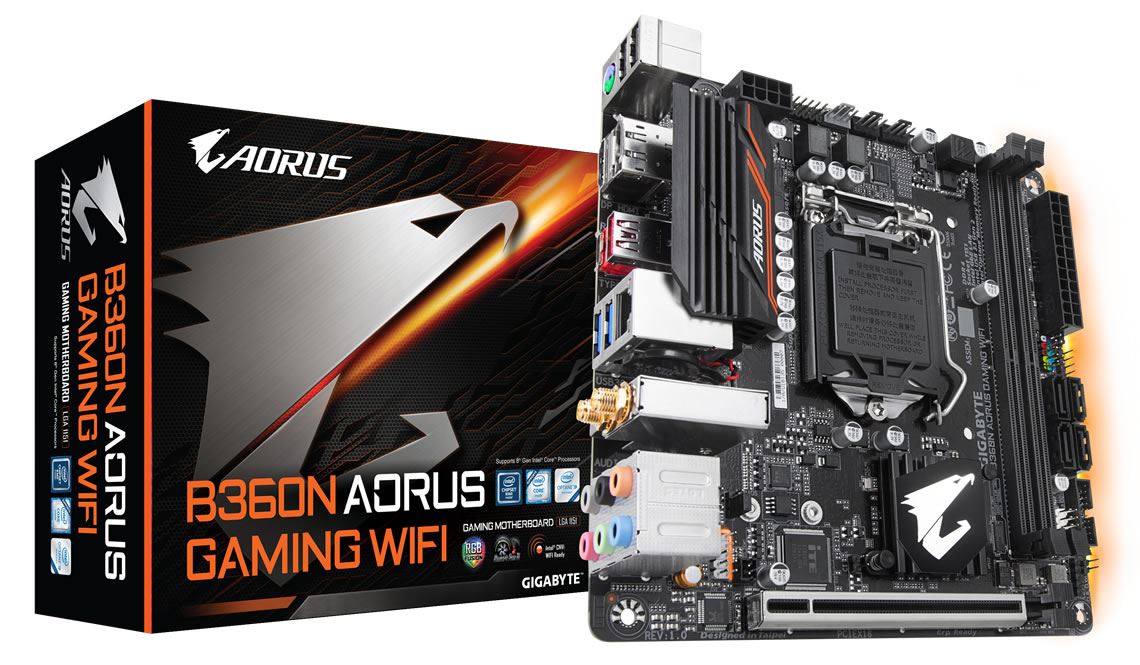 Gigabyte B360N AORUS GAMING WIFI LGA1151 B360 MiniITX Motherboard